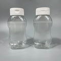 360ml 12oz Plastic PET Kitchen Condiment Bottle Silicone Valve Flip Top Cap Honey Sauce Squeeze Bottle
