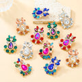 2024 Fashion Jewelry Trendy Colorful Diamond Exaggerated Earrings Full Diamond Earring for Women Bohemian Party Earrings Jewelry