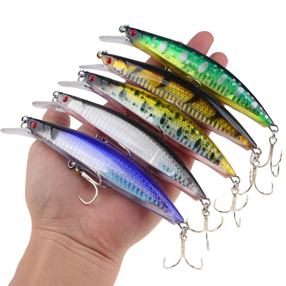 WEIHE Quality Minnow Fishing Lures 130mm/23g Sinking Crankbaits Isca Artificial 4# Hooks Hard Wobbler Pesca Tackle Winter