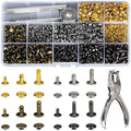 480 Sets 3 Size of Leather Double-sided Rivets Good Fixing Tool for DIY Leather CraftClothesShoesBags to Decoration