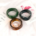 Children's Quake Waterproof Boho Green Vintage Chunky Wide Bracelet Resin Bangle Set Anniversary