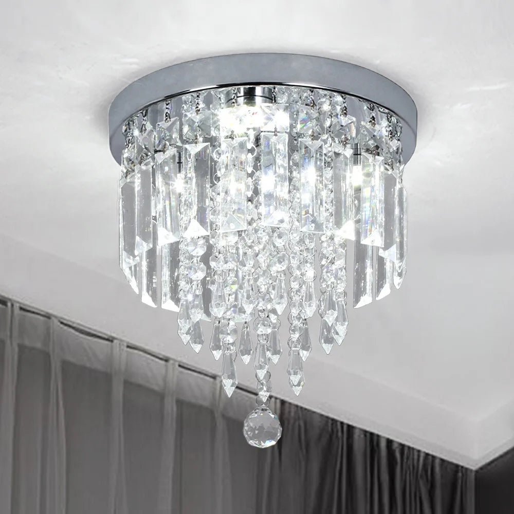 German Warehouse Contemporary LED Ceiling Lamp with Crystal Simple Indoor Illumination
