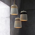 New Simple Wabi-sabi Cement Artistic Design Living Room Rope Pendant Lighting for Hotel Villa Cafe Wabi Sabi Pendant Light