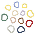 Durable Zinc Alloy D-Ring With Coated Plastic No-Rust Round Buckle Metal Part 16Mm 20Mm 25Mm Size for Dog Collar Leash Harness