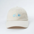 Custom Color Caps Beige 6 Panel Hat With Embroidery Logo Stitched Unstructured Hat