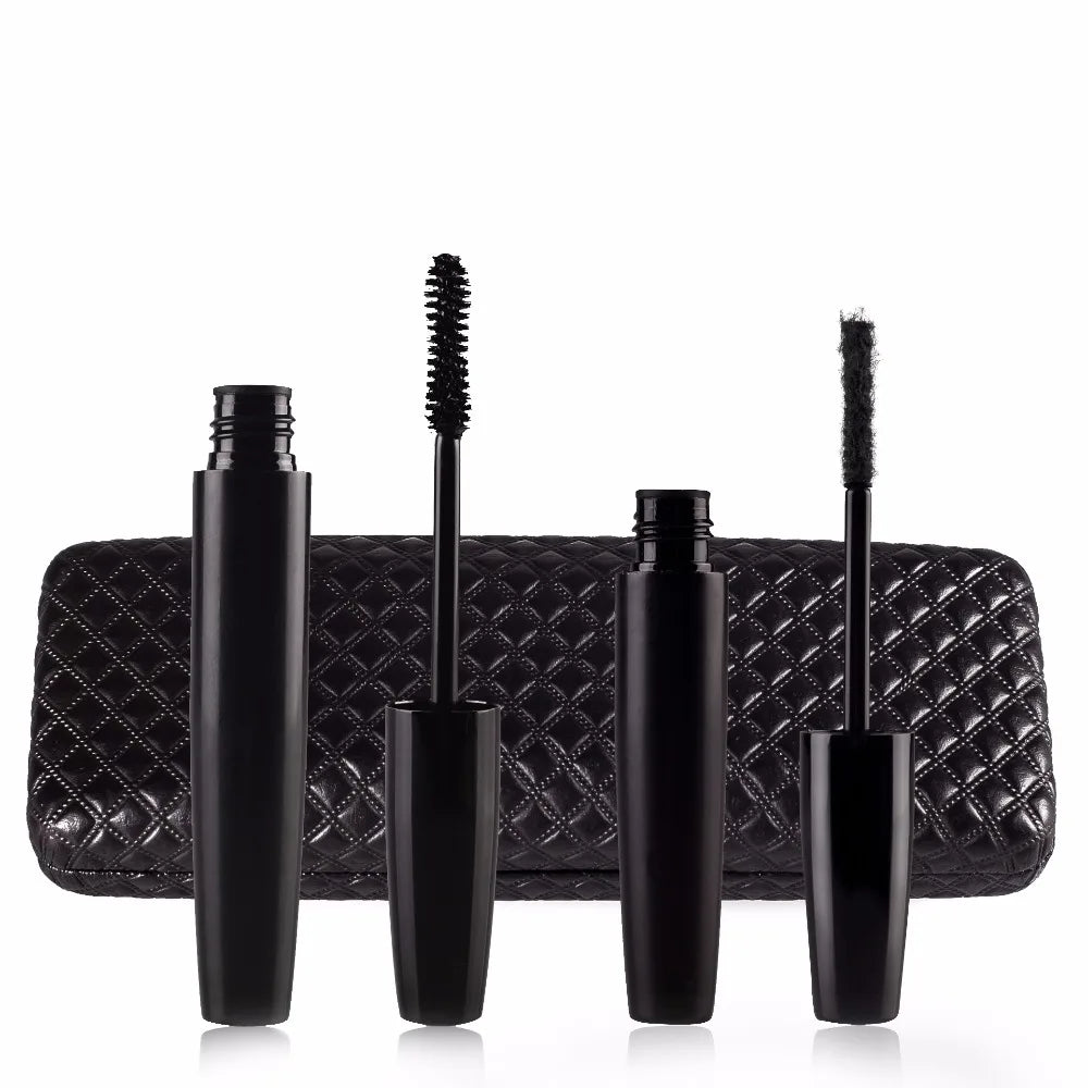 3D Fiber Lash Mascara Set Black Waterproof 3D Natural Fiber Eyelash Extension Mascara