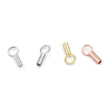 High Quality Solid 925 Sterling Silver Leather Cord End Caps Tube Clasp for Rope Necklace Bracelet Jewelry Making Findings