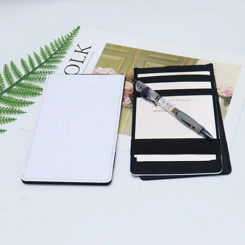 Outdoor Sports Scorecard Holder Storage Clip Golf Score Card Sleeve Golf Point Sublimation Leather Wallet Golf Scoring Clip