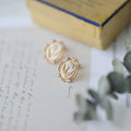 Fashion Korean Style S925 Silver Gold Plated Rose Stud Earrings Female 925 Sterling Silver Tulip Stud Earrings for Women