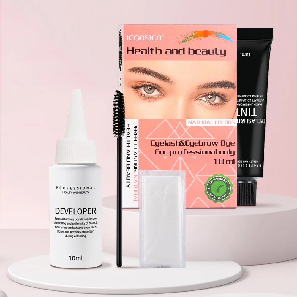 Wholesale Eyebrow Tint Kit Private Label  Lash Dye Natural Eyelashes and  Brow DYE  Tint