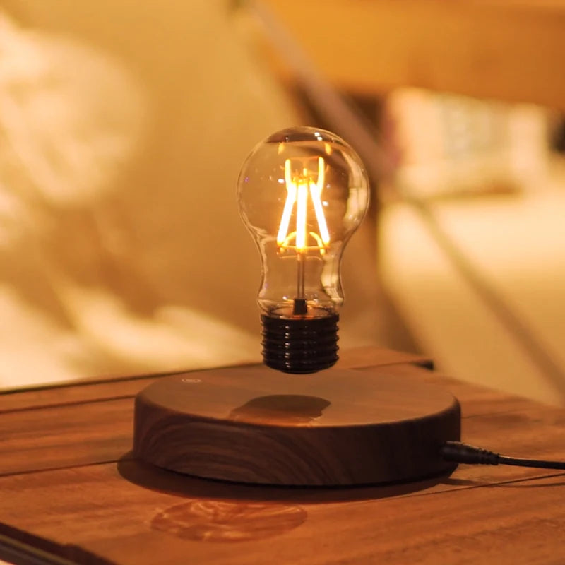 HCNT Magnetic Levitating Bulb Light Glass Table Lamp Levitation Led Bedroom Light Floating Bulb Light for Home Decor New Design