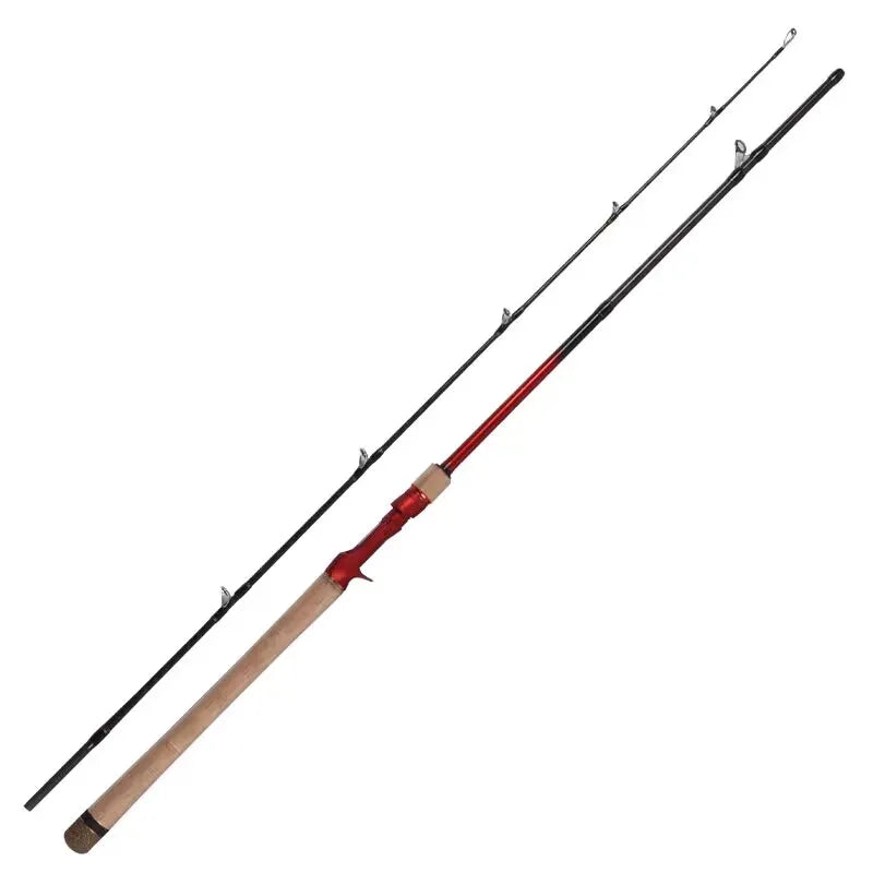 2.1m-2.28m High Quality Carbon Fiber 2 Section H-tuned Spinning Cork Super Light Salt Water Fishing Rod