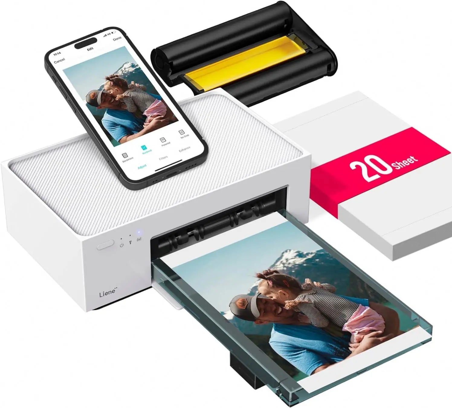 Liene Photo Printer Full Color Photo Portable Instant Photo Printer for Iphone Wifi Picture Printer