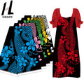 Pacific Islander 100% Polyester Fabric Tribal Samoan Floral Pattern for Casual Dress Material