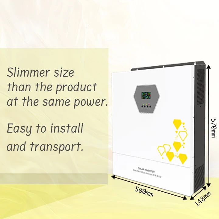 EU 230V Hybrid Solar Inverter High-Efficiency 5.5KW 8KW 11KW MPPT Off-Grid Converter 48v 220v Single Phase 1500w