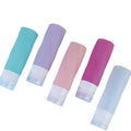 Portable Square Soft Tube Dispensing Bottle Travel Shampoo Shower Gel Facial Cleanser Empty Cosmetic Bottle Screw-on Pump