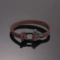 New Arrived Trendy Woven Handmade Men Braided Bracelet Horseshoe Buckle Stainless Steel Couple Rope Bracelet for Men