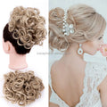 Good Quality Tousled Fluffy Chignon Wrap on Hairpiece Scrunchies Easy Stretch Claw Clip Comb Hairpiece Extension