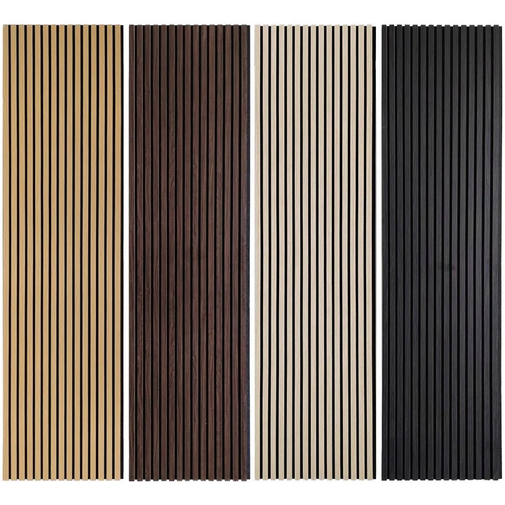 Kasaro Modern White Oak Polyester Fiber Wood Slat Wall Panels MDF Acoustic Panel Boards