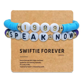 Wholesale Colorful Polymer Clay Letter Beads Friendship Bracelets 1989 Folklore Eras Speak Now Swiftie Taylor Inspired Bracelet