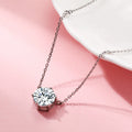 Minimalist Tiny CZ Zircon Pendant Necklace Women Jewelry 925 Sterling Silver Necklace
