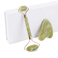 Jade Roller & Gua Sha Set Skin Care Facial Beauty Tools Massage Roller for Face Neck Eye Aging Wrinkles Puffiness
