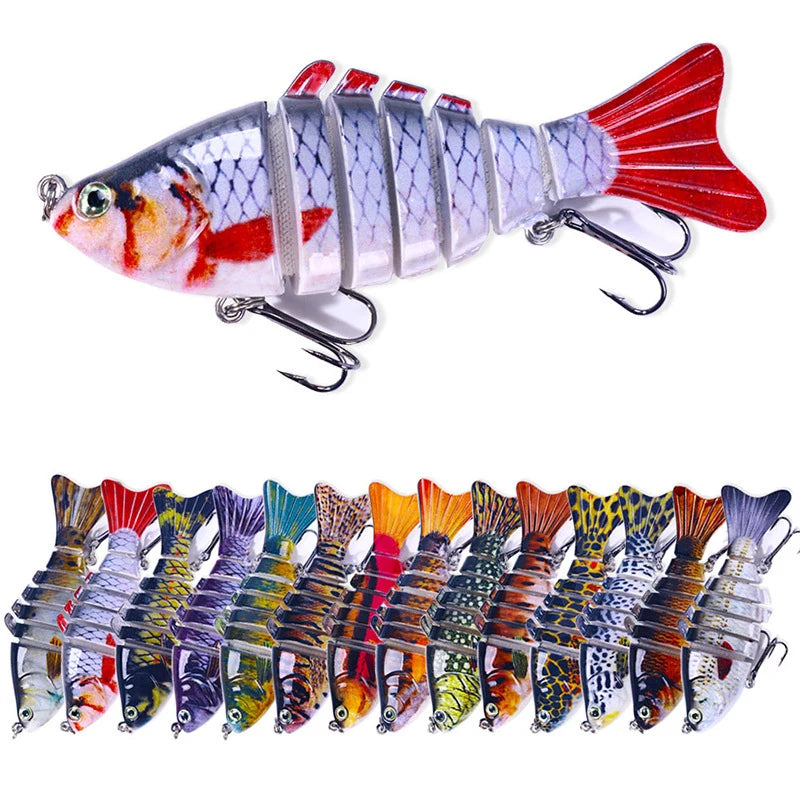 WEIHE 9.7cm 14.7g 14 Colors Multi Jointed Fishing LureArtificial Hard Fishing Bait for Saltwater Freshwater