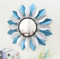 70CM Metal Nordic Style Living Room Sofa Background Wall Porch Decoration Flower Shape Mirror Dropshipping in Bulk Quantities