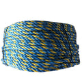 Blue Yellow PP SplitFilm Telstra Rope for Hauling Twisted PP Rope with UV Protection for Packaging