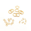 Stainless Steel PVD 18K Gold Plating Jump Closed Ring Waterproof DIY Jewelry Findings 3-25mm Size Wholesale Bulk Accessories