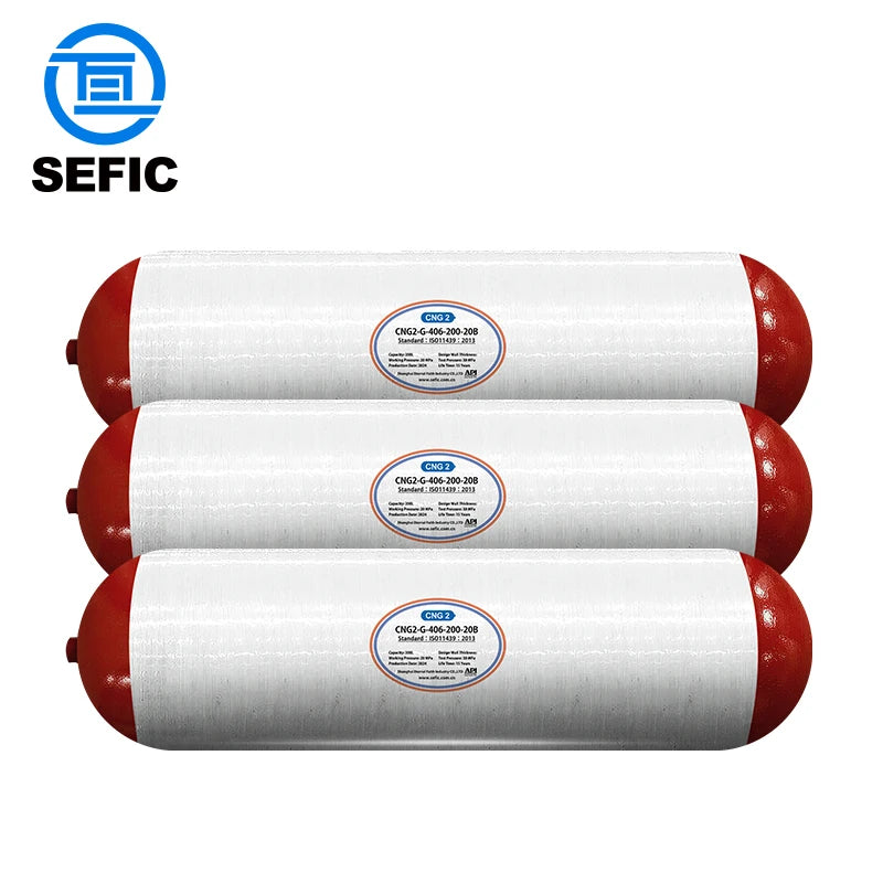 CNG-2 60L 80L 175L 200L Type 2 CNG Cylinder Tank for Single/Double Valve Composite Material CNG Gas Cylinder