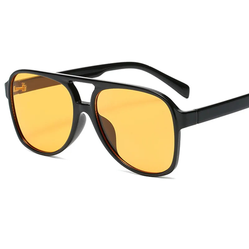 Oversized 70s Sunglasses Plastic square Frame Glasses Retro Round Sunglasses 80s Unisex Eyewear