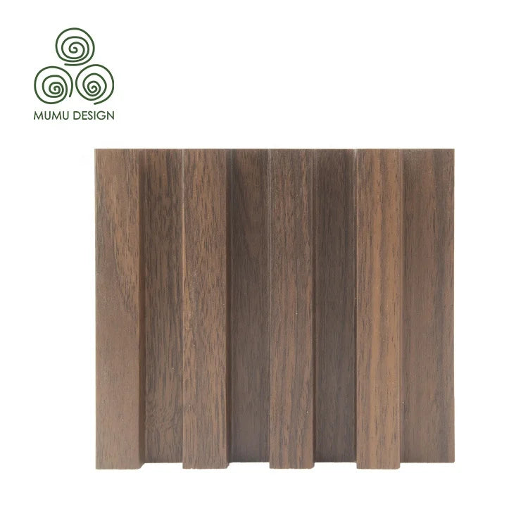 MUMU Philippines Market Interior Decoration PVC Solid Pine Wood Slat Cladding Wall Panel for Showroom