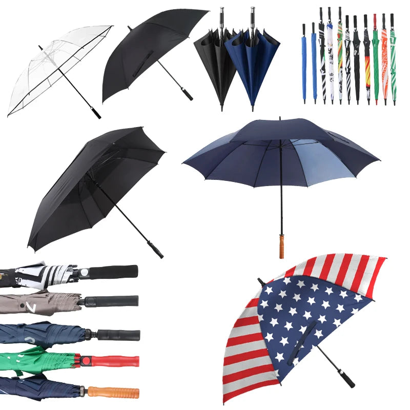 Golf Umbrella 54/62/68 Inch Large Windproof Umbrellas Automatic Open Oversize Rain Umbrella with Double Canopy