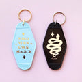 Custom logo Promotional Blank Plastic Retro Vintage Motel Hotel Room Keychain