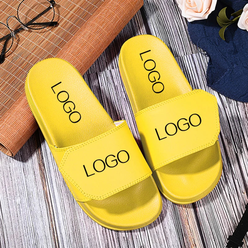 Custom Logo Unisex Designer Slides Sandals Chinelo Masculino Terlik with Non-Slip Platform PVC Insole Fashion Style Outdoor Use
