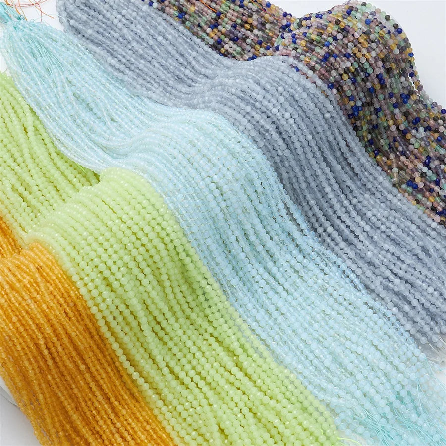 Opal Faceted Stone Beads Loose Cat's Eye 2mm Necklace Jewelry Making Crystal Beads for Jewelry Making