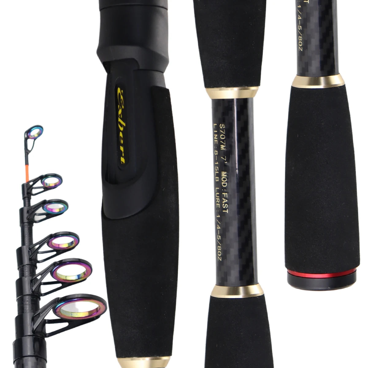 Wholesale Hot Selling Carbon Telescopic Fishing Rod Retract Fishing Reel and Rod