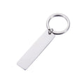 Wholesale Strip Bar Keychain Mirror Polish Stainless Steel Stamping Blank Key Chain for DIY Custom Name Engrave Tags Keychain
