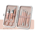 Customizable Designed Champagne Nail Clippers Kit Stainless Steel Pink Grooming Kit 7/10/18pcs Pedicure & Manicure Set