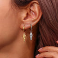 Waterproof 18K Gold Plated Jewelry Leaf Drop Earring Stainless Steel Irregular Geometric Dangle Earrings Women Party Gift