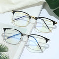 Manufacturers Half Eyebrow Metal Square Frames Eyeglasses Anti Blue Light Glasses for Men