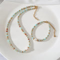 Delicate Agalmatolite Stone Necklace Gift Handmade Boho Choker Necklace Dainty Freshwater Pearl Necklace for Women Jewelry Party