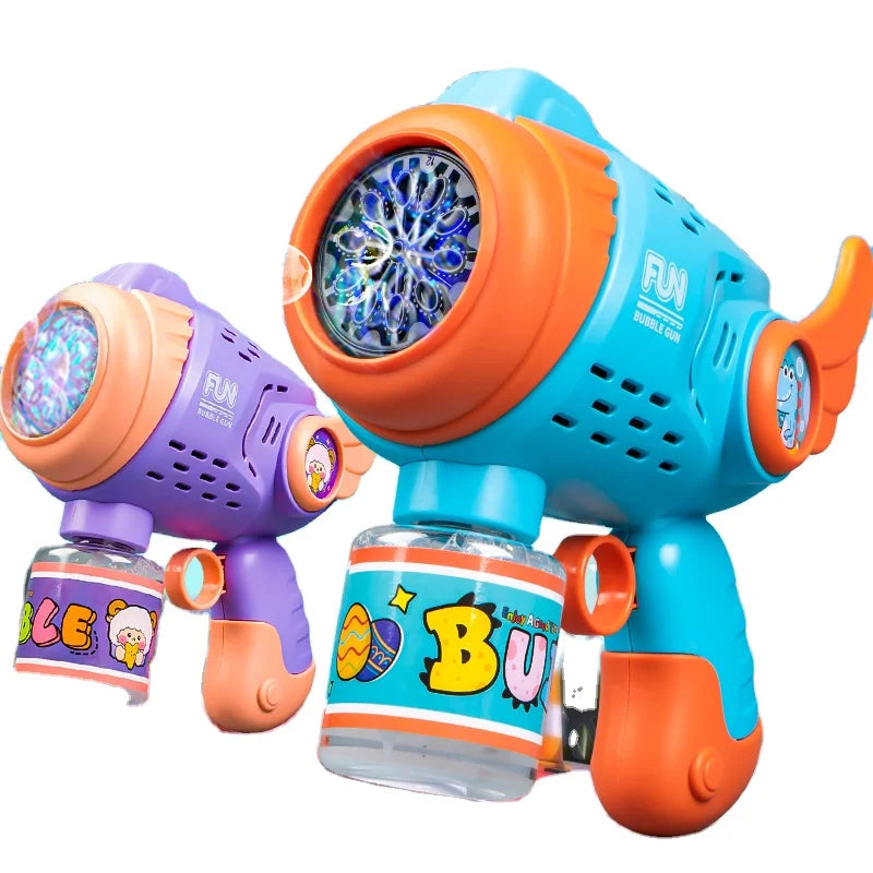 Automatic Bubble Gun Toys for Kids Bubble Launcher Bubble Blower Machine With Refill Solution Outdoor Playing Toys