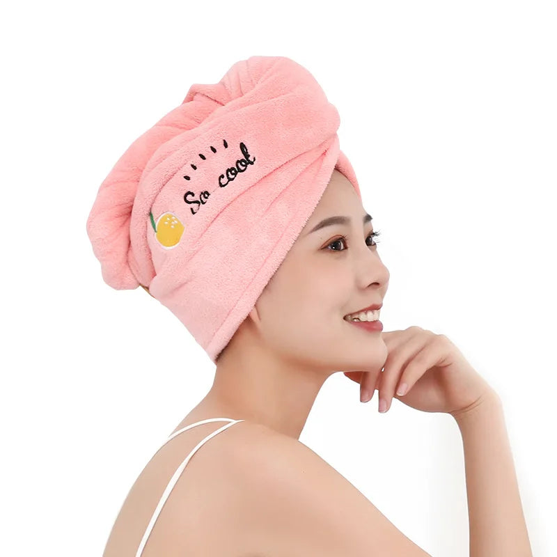 Wholesale logo China Factory Large Microfiber Hair Turban Wrap Towel Comfortable Quick Drying with Elastic Band for Women