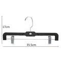 5131 14-Inch Plastic Bottoms Hanger with 360 Swivel Metal Hook and Non-Slip Metal Padded Clips for Clothing and Wardrobe
