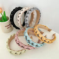 French Elegant Fashion Women's Vintage Colorful Chain Braided Rhinestone Alloy & Plastic 16.5cm Headband Hair Accessories Wasai