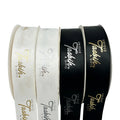 Wholesale Custom Brand Name logo Printed Polyester Grosgrain Ribbon Tape for Gift Box Wrapping