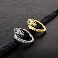 Hip Hop Classic Chinese Loong Dragon Ring Open Micro Pave CZ Zircon Heroic Spirit Fashion Jewelry with National Style From China