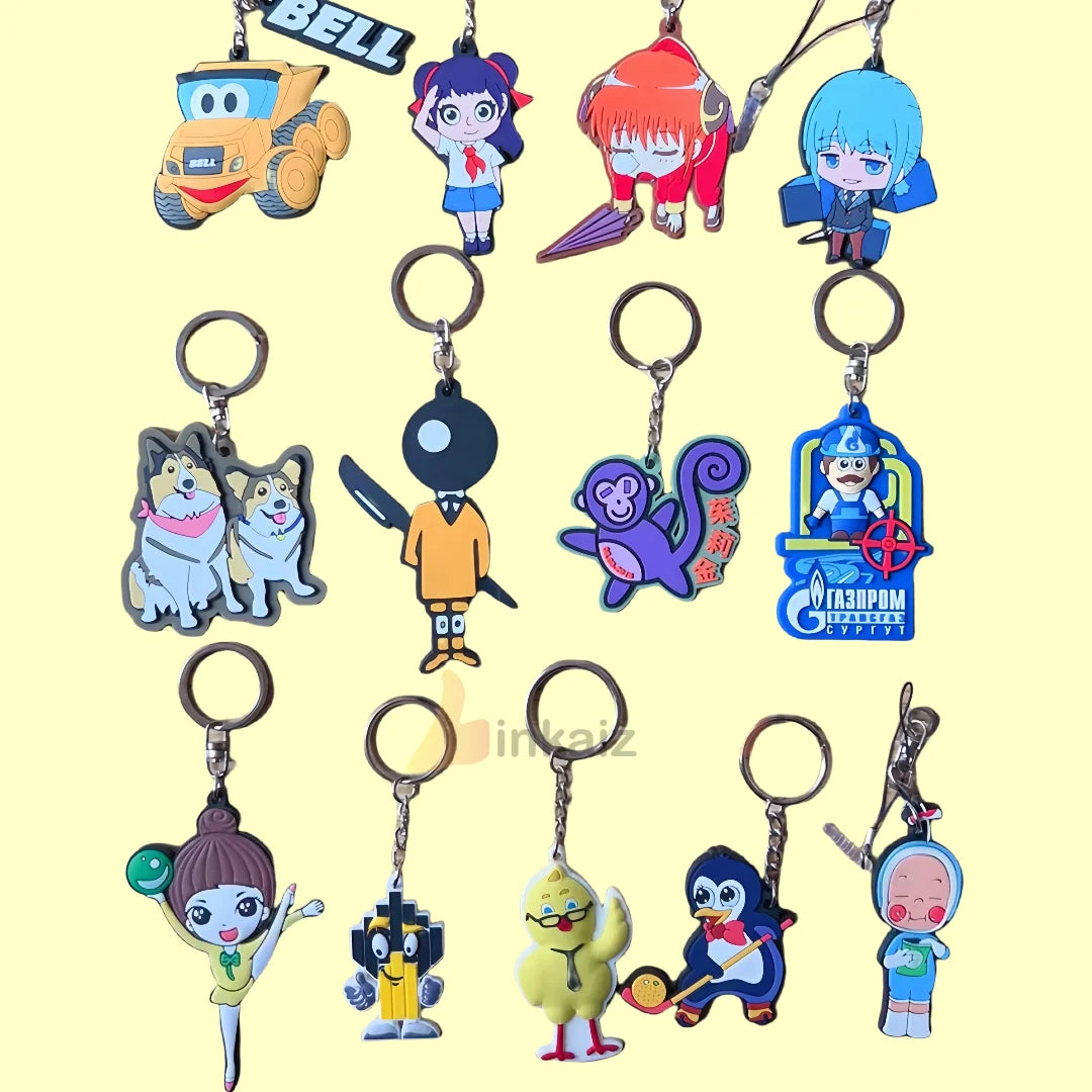 PVC Kawaii Keychain Cartoon Character Toy Manufacturer of Rubber Key Chains